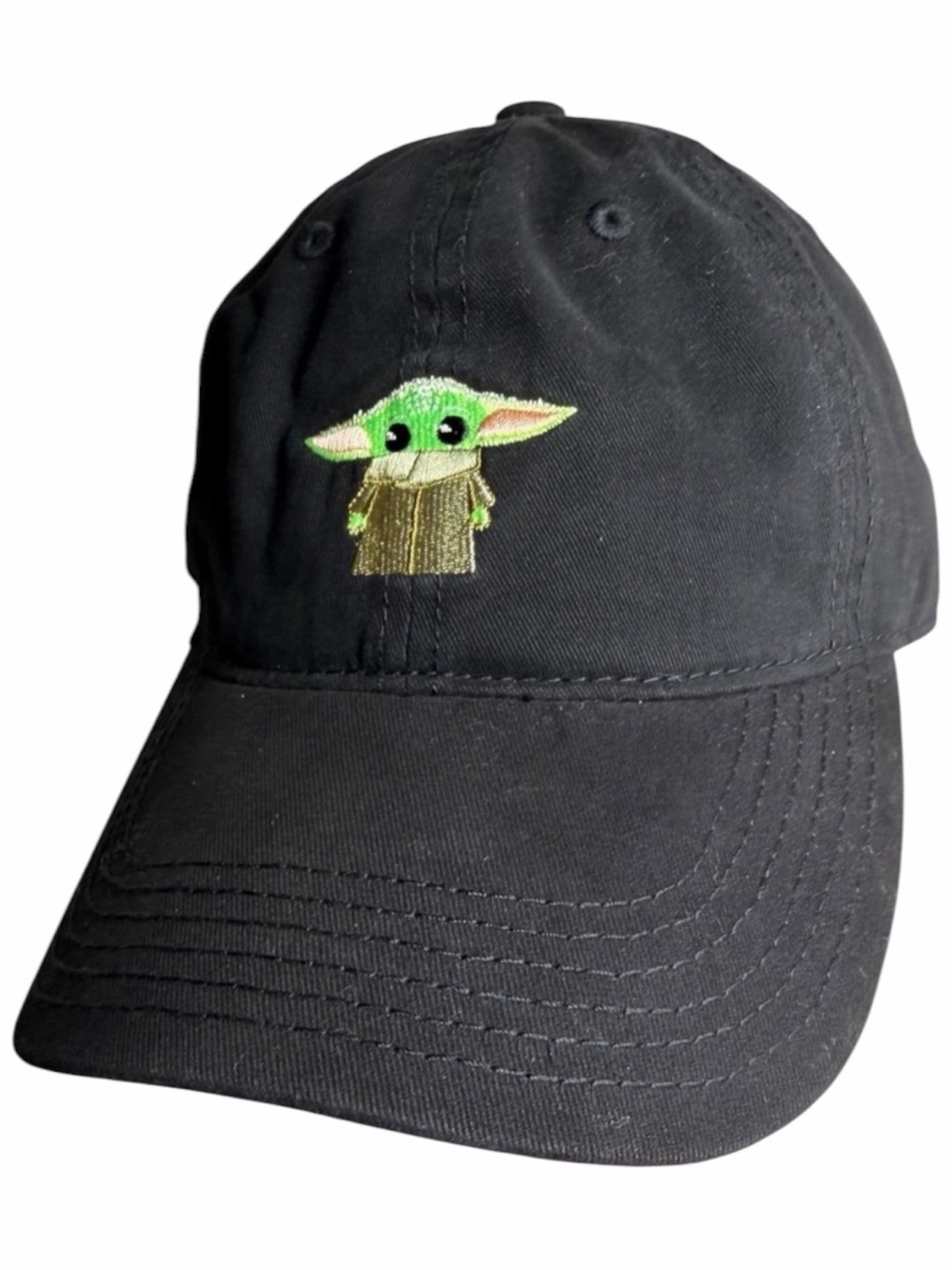 Disney Star Wars Grogu Baby Yoda Embroidered Black Dad Hat Adjustable